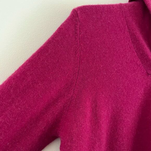 Valerie Stevens 2 Ply Fuchsia Cashmere Sweater | Size Large - Picture 4 of 6